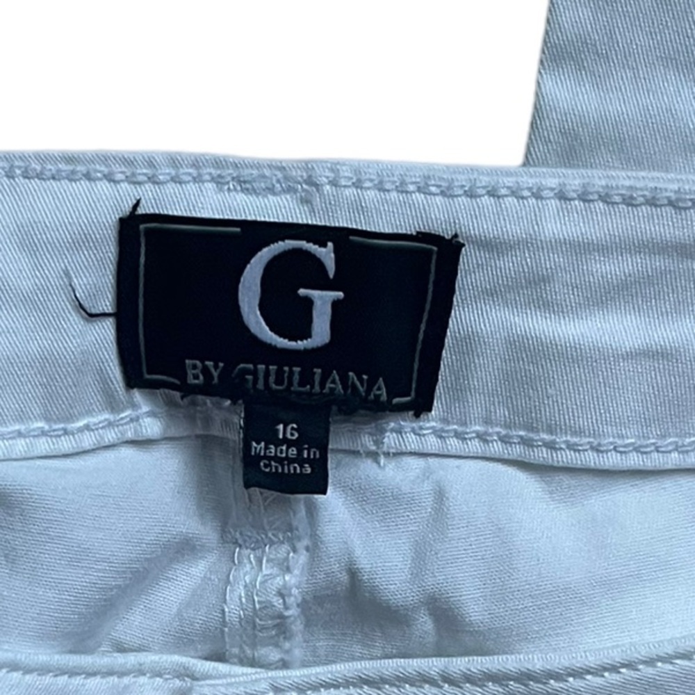 G Sculpt by Giuliana White Distressed Ankle Length Jeans Size 16 new with tags - Picture 4 of 8